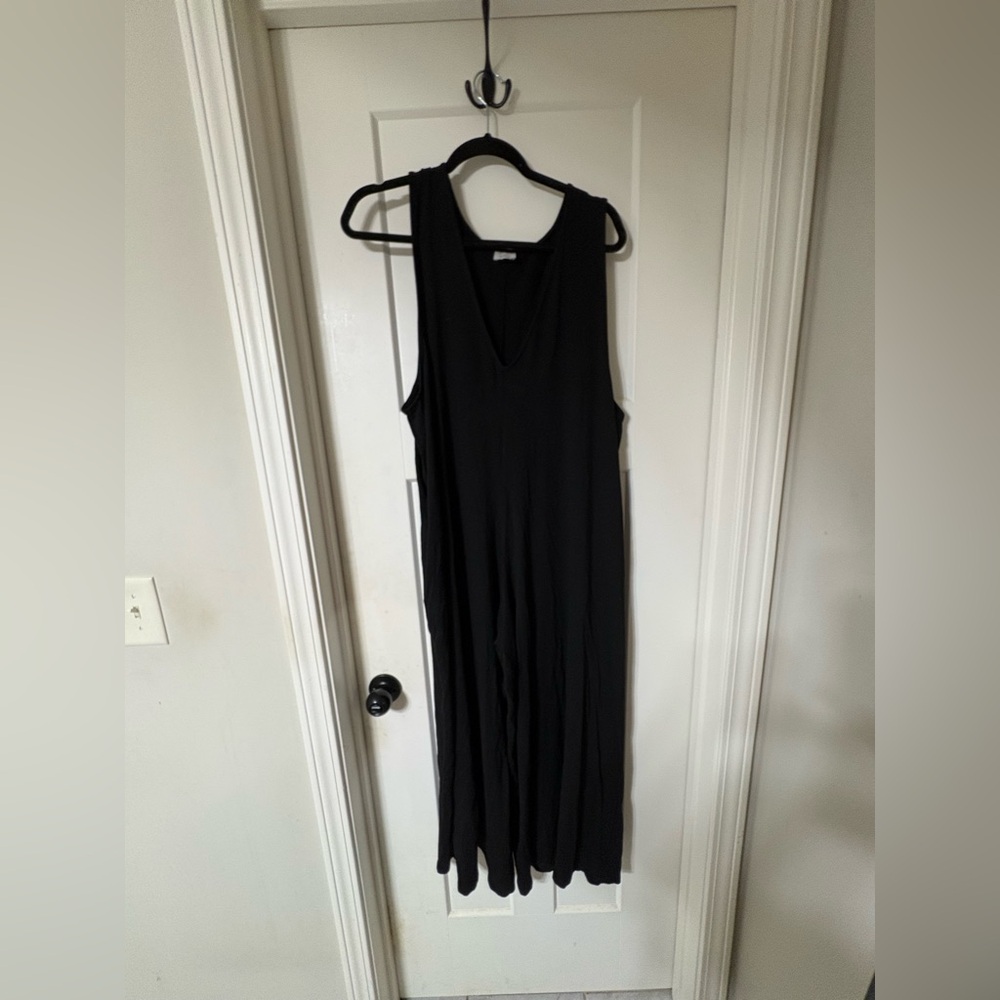 Pinkblush Maternity Black Sleeveless Flowy Jumpsuit
